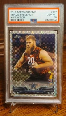 Travis Frederick 2013 Topps Chrome #157 Rookie X-Fractor PSA 10 Dallas Cowboys  - Image 1 of 2