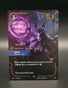 Escaparate de arte antiguo Riftbound TCG Ahri Inquisitive 119a/298 - League of Legends - casi nuevo - Imagen 1 de 2