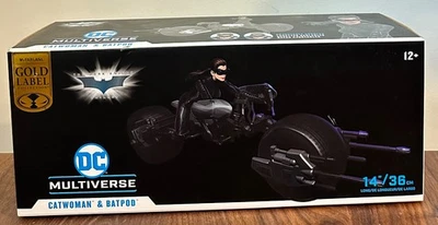 Mcfarlane DC Multiverse Etiqueta Dorada El Caballero Oscuro Catwoman y Batpod Nuevo D3 Foto 1 de 4