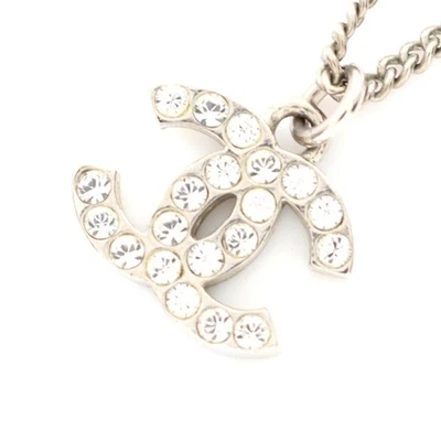 Collar Chanel Acero Inoxidable Estrás Mujer Plateado Talla Única Foto 1 de 4