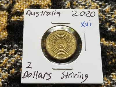 Australia 2 Dollars 2020 Circulated - Olympics - Striving - xvi - Image 1 of 2