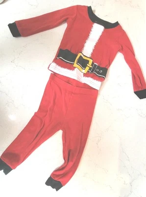 Pijama Papá Noel Rojo Lugar Infantil Ajustado 2 Piezas Navidad 9-12m Bebé Vacaciones  Foto 1 de 4