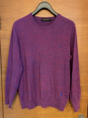Louis Vuitton Cashmere Knit XL Rojo Azul Mezcla Usado Foto 1 de 4