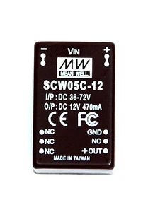 1pc SCW05C-12 DC to DC Converter Vin 48V Vout 12V Iout 470mA P 5.6W Mean Well MW - Picture 1 of 5