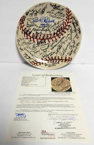 JSA Yogi Berra Ozzie Smith Bob Gibson 30+ sigs signed autographed baseball Plate - Picture 1 of 10