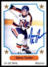 1991-92 7th Inning Sketch WHL Darcy Tucker Kamloops Blazers #88 NO COA