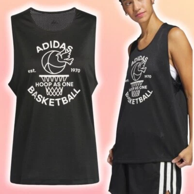 Adidas Mujer Talla XL Est.1970 Aro Como Uno Baloncesto Negro Off White Camiseta Sin Mangas Foto 1 de 4