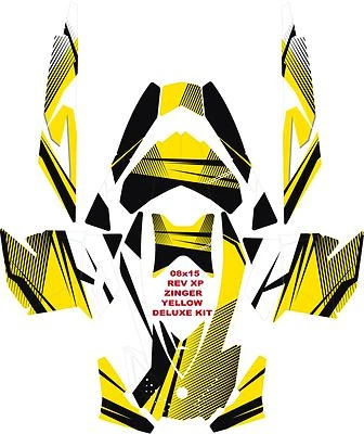 SNOWMOBILE SKI DOO WRAP KIT DECAL REV,XP, XR,XS,XM   ALL YEARS ZINGER DELUXE KIT - Image 1 of 3