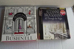 One Fifth Avenue Candace Bushnell, All Through the Night Suzanne Brockmann CDs - Imagen 1 de 3