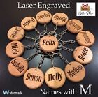 PERSONALISED NAME ENGRAVED WOODEN KEYRING KEYCHAIN GIFT FOB BIRTHDAY MICHAEL