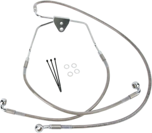 Drag Specialties Extended Stainless Steel Front Brake Line Kit 1741-2628 - Picture 1 of 1