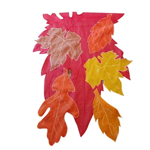 Fall Autumn Leaves Outdoor Garden Yard Flag - 42" x 34" - Picture 1 of 5