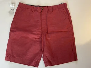 NWT Tommy Hilfiger Men's Classic Fit Flat Front Shorts Red 36 Waist - Picture 1 of 6