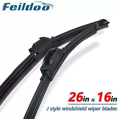 Feildoo 26"/16" Fit For Mazda CX-30 2022 J U HOOK Windshield Wiper Blades 2PACKS - Image 1 of 4