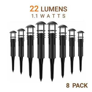  Low Voltage 22 Lumen LED Pathway Light for Garden Landscape Decor 8 Pack - Picture 1 of 7