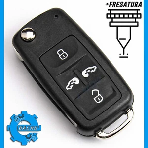 NUOVO CHIAVE GUSCIO 4 PULSANTI ADATTO A VW SHARAN SEAT ALHAMBRA + FRESATURA - Foto 1 di 9