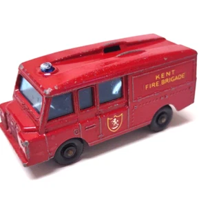 Lesney Matchbox Superfast Land Rover Fire Truck No.57 Red 1966 Made In England  - Picture 1 of 8