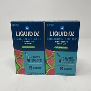 Liquid I.V. Hydration Multiplier, Watermelon, 6 Sticks Each (12 Total ) - 2 pack - Picture 1 of 5