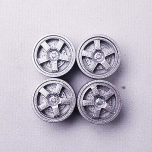 Customized 4 pcs Silver Painted rims for LEGO Speed Champions 1:24 car, Rims V2 - Picture 1 of 3