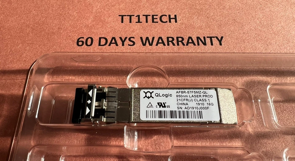 Módulo transceptor de canal de fibra Qlogic AFBR-57F5MZ-QL 16 GB SFP+ FC 850 nm SW Foto 1 de 1