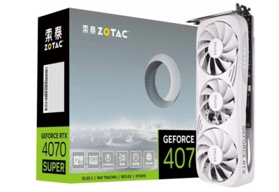 Zotac GeForce RTX 4070 Super TRINITY OC 16GB White GDDR6X Graphics card - Image 1 of 4