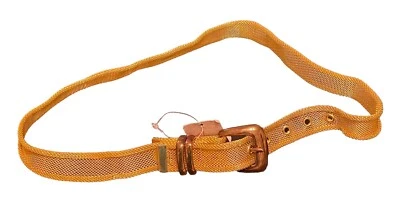 Gold And Brass Tone Mesh Belt Buckle Large Made In Korea New With Tag 36” X 1” - Image 1 of 4