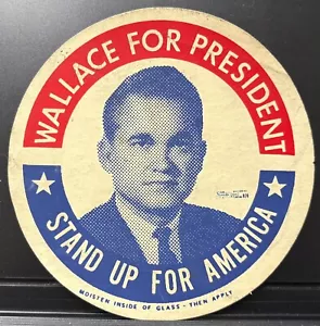GEORGE WALLACE ALABAMA GOVERNOR PRESIDENTIAL CAMPAIGN WINDOW STICKER-1964 - Picture 1 of 2
