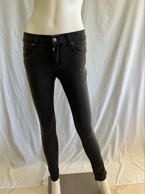 $295 новый с Ярлыками подлинный Versace джинсы женщин черный серый стирка узкие ноги размер 26 - Изображение 1 из 4