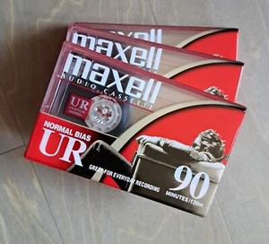 MAXELL NORMAL BIAS UR 90 MINUTE CASSETTE TAPES NEW - Picture 1 of 4