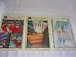 Lot of 3 Favorite Things Patterns (New) Bags, Hats, Mittens - Picture 1 of 7