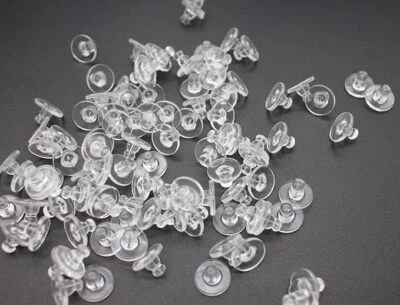 100 Piezas Pendientes Grandes de Silicona Respaldos con Almohadilla, Respaldos de Pendiente de Seguridad Bala. Foto 1 de 4