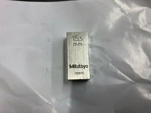 15.5mm Mitutoyo Steel Rectangular Gauge Gage Block - Picture 1 of 2