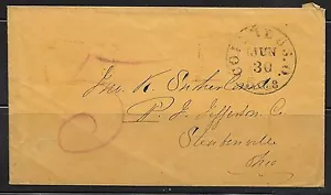 US 1840 COLUMBUS OHIO CDS IN BLACK TO STENBENVILLE OHIO - Picture 1 of 1