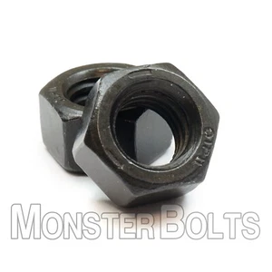 3/8-16 - Cantidad a granel 2.000 - Tuercas hexagonales terminadas grado 5 acero con óxido negro y aceite - Imagen 1 de 4
