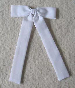 Colonel tie western bow tie square dance white clip-on NEW cowboy wedding - Picture 1 of 1