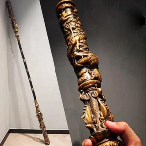 Black Myth Wukong Monkey King 1:1 Golden Stick Golden Cudgel Telescoping Prop - Picture 1 of 11