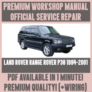 WORKSHOP MANUAL SERVICE & REPAIR GUIDE for 1994-2001 LAND ROVER RANGE ROVER P38 - Picture 1 of 1