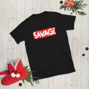 Camiseta Savage Mangas Cortas Unisex Prenda para el torso con dichos - Imagen 1 de 9