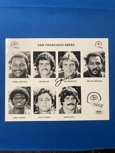 JOE MONTANA HOF SIGNED SF 49ers B/W TEAM PHOTO 8x10 4x SUPER BOWL CHAMPION PSA - Picture 1 of 3