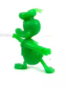 1971 Louis Marx Vintage Green DONALD DUCK Figurine Walt Disney Plastic Figure - Picture 1 of 7