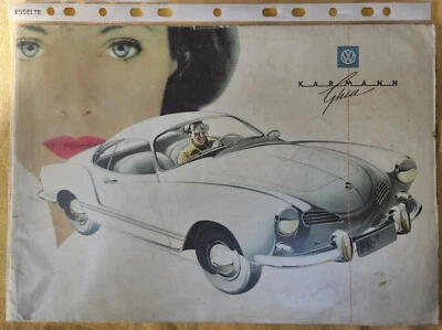 VOLKSWAGEN KARMANN GHIA COUPE & CABRIOLET Car Sales Brochure c1960 #15111929 VW - Image 1 of 2