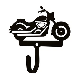 Motorcycle Biker Coat Key Hook Wall Mount Wrought Iron Home Decor - Picture 1 of 1