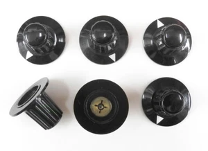 6 perillas Interlok Collet vintage, esfera con puntero blanco buje 1/8, buen estado. KI - Imagen 1 de 1