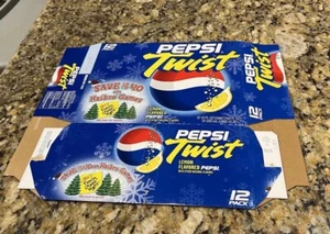 Vintage Pepsi Twist Christmas Carrier Cardboard Sign 12 Pack Santa Clause 2 2003 - Imagen 1 de 14