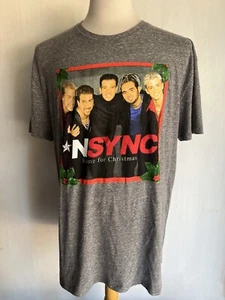 NSYNC (2020) Official "Home For Christmas" Justin Timberlake Y2K T-Shirt Size XL - Picture 1 of 4