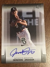 JEREMIAH JACKSON 2017 LEAF PERFECT GAME AUTOGRAPH #25/40 ANGELS 2ND ROUND