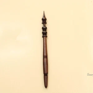 Penna vintage antica in legno decorazione reliquia regalo calligrafia stilo fatta a mano biro - Foto 1 di 4
