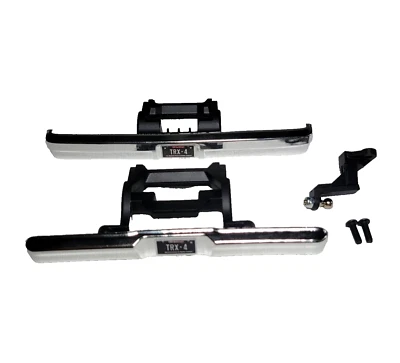 Fits Traxxas Trx-4M High Trail F150 Bumpers Chrome Tow Hitch & Mounts 1/18 - Image 1 of 4