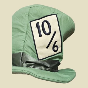 Chapeau haut de forme vintage Disney Parks Mad Hatter 10/6 Alice au pays des merveilles vert taille adulte - Photo 1/5