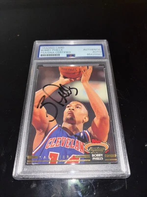 Topps Stadium Club Bobby Phills 1992 firmado automático autografiado RC PSA DNA Foto 1 de 3